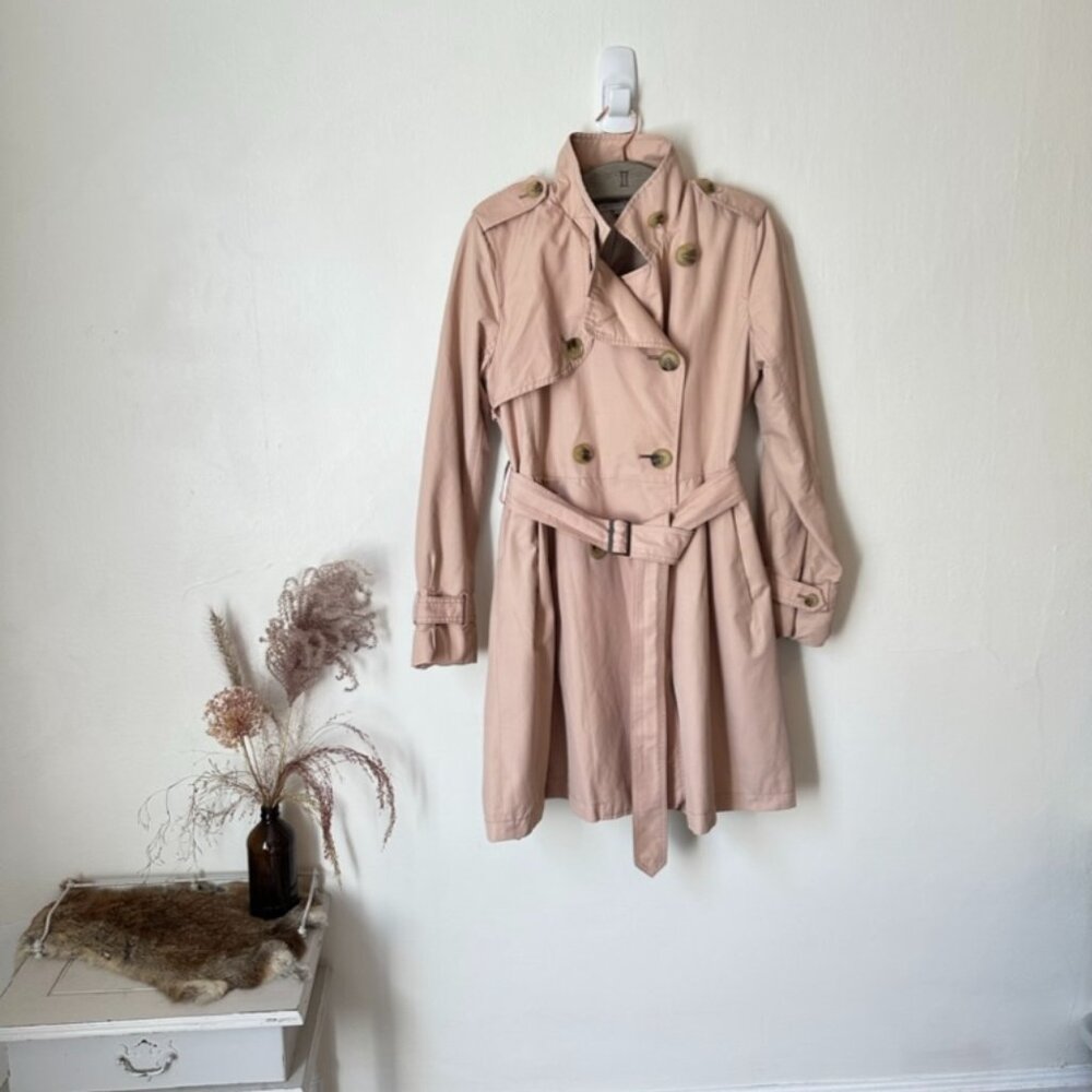Gap pale pink women's trench coat